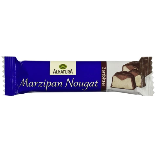 Bio Marzipan Nougat Riegel Zartbitter 40G 3 Bio Marzipan Nougat Riegel Zartbitter 40G