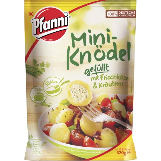 Mini-Knödel Gefüllt Mit Frischkäse Und Kräutern 320G 3 Mini-Knödel Gefüllt Mit Frischkäse Und Kräutern 320G